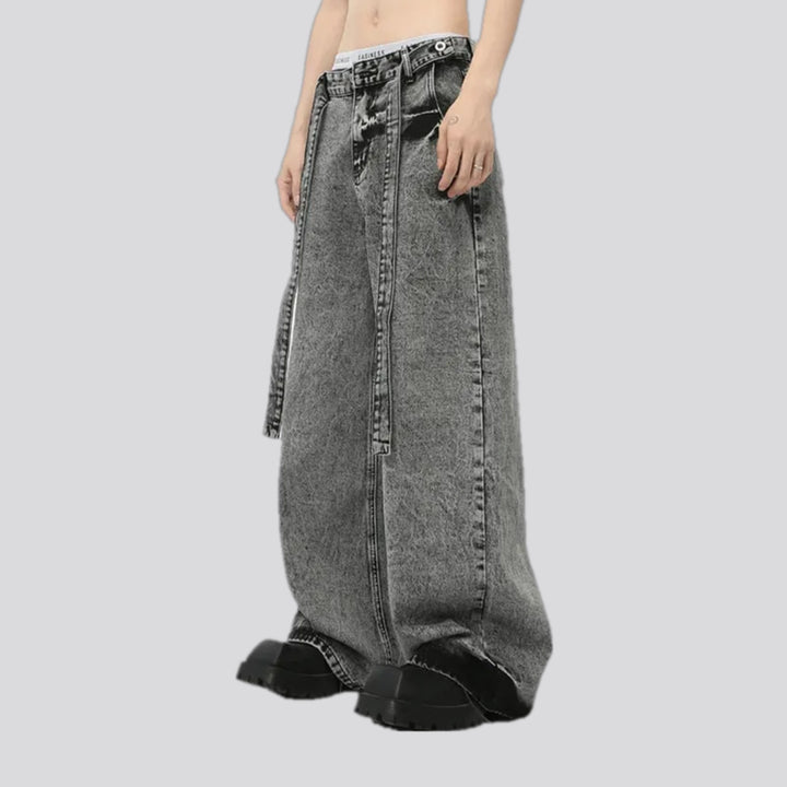 Vintage slouchy acid wash jeans for men