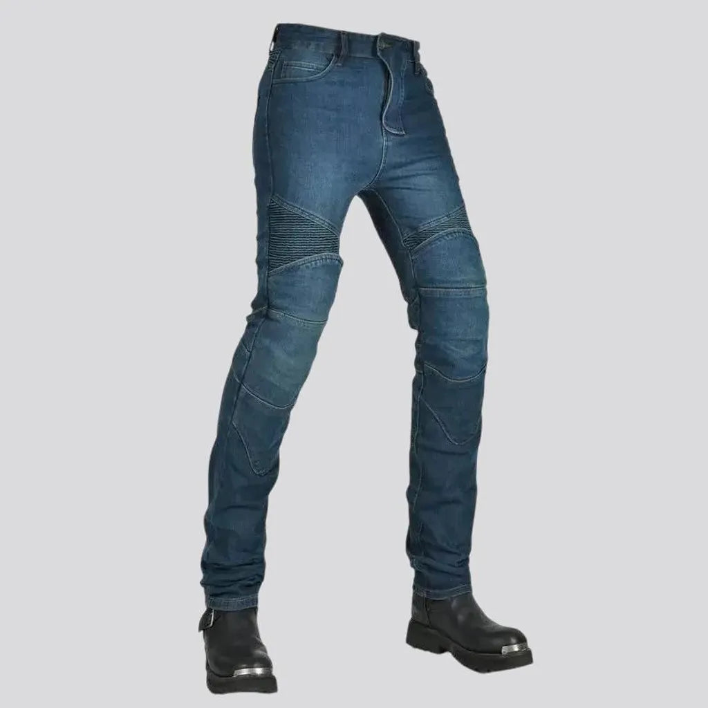 Slim fit riding men's jeans