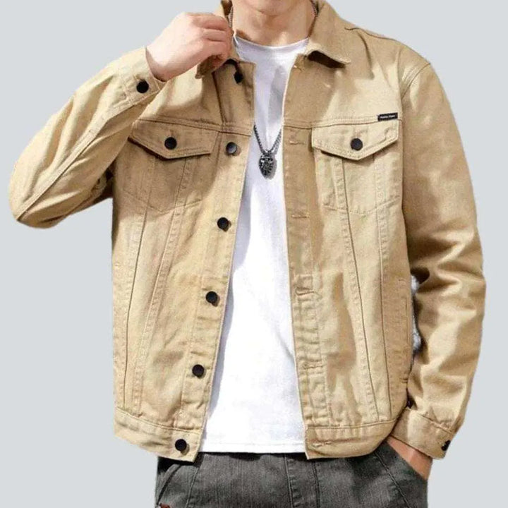 Slim non-formal denim jacket
 for men