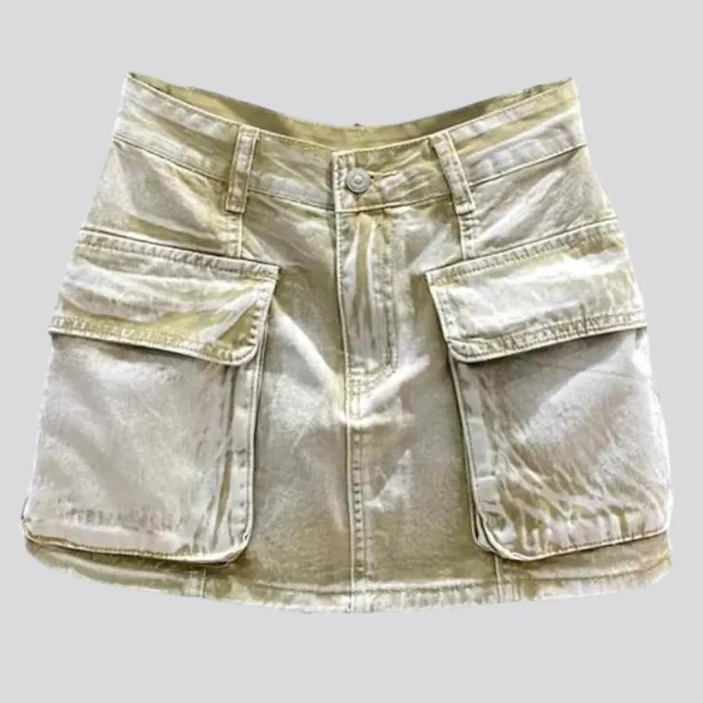 Mini jean skirt
 for ladies