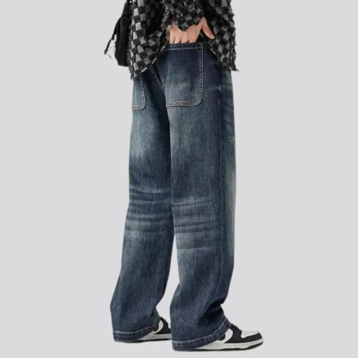 Vintage baggy-fit stylish men's jeans