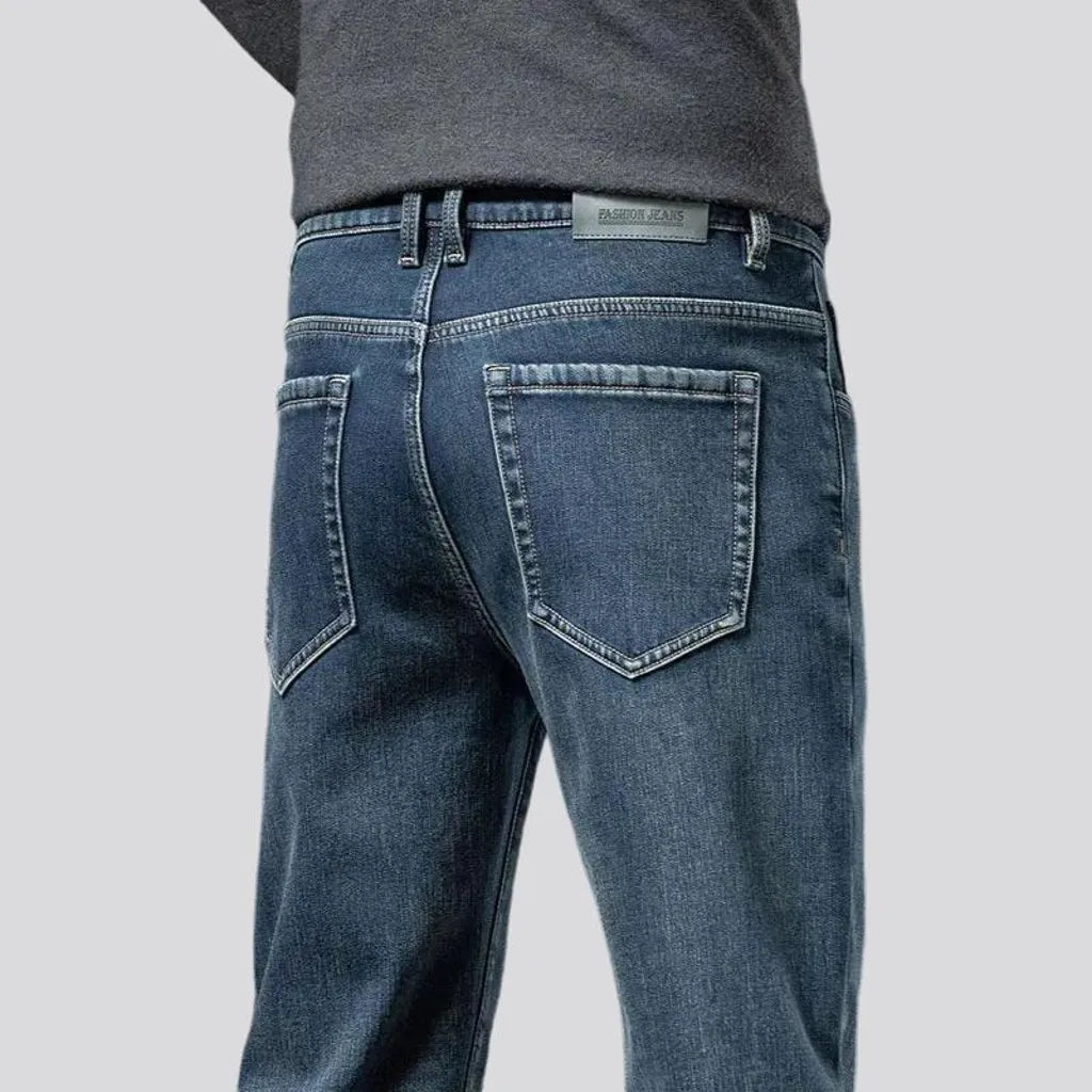 Vintage tapered-fit casual men's jeans