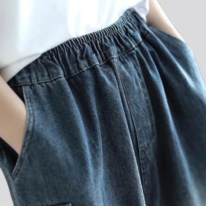 Contrast women's denim pants
