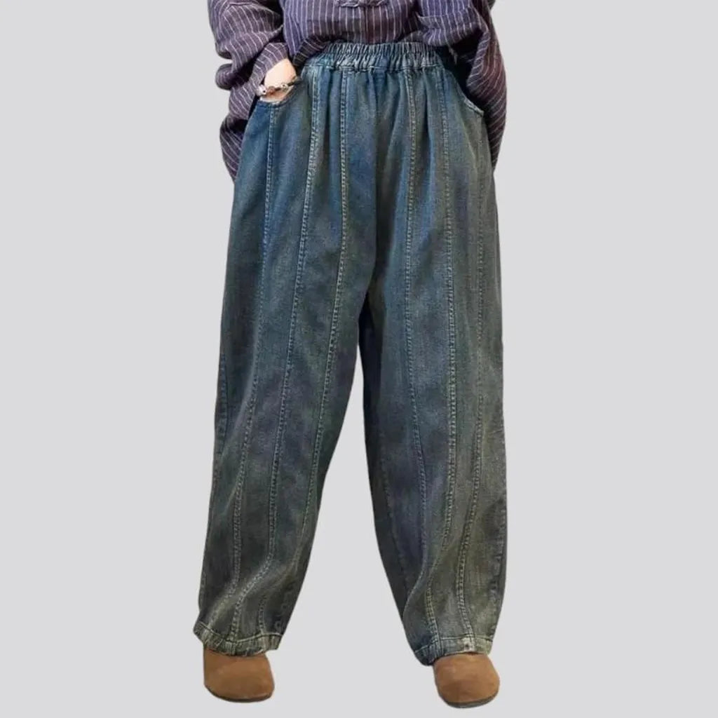 High-waist vintage jeans pants
