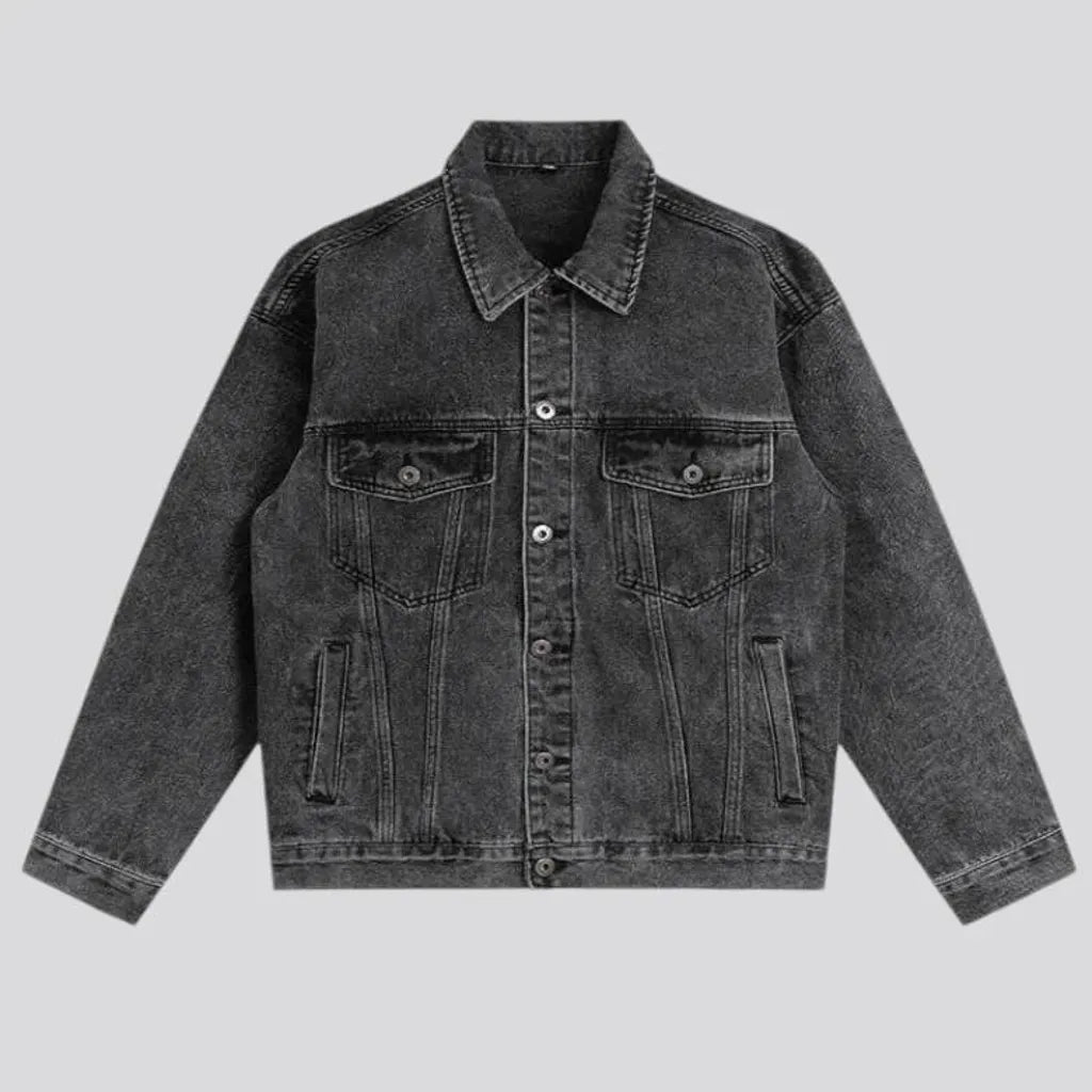 Retro style men's denim jacket