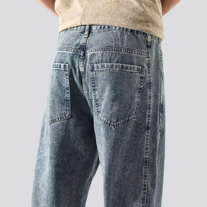 Baggy men's stonewashed jeans