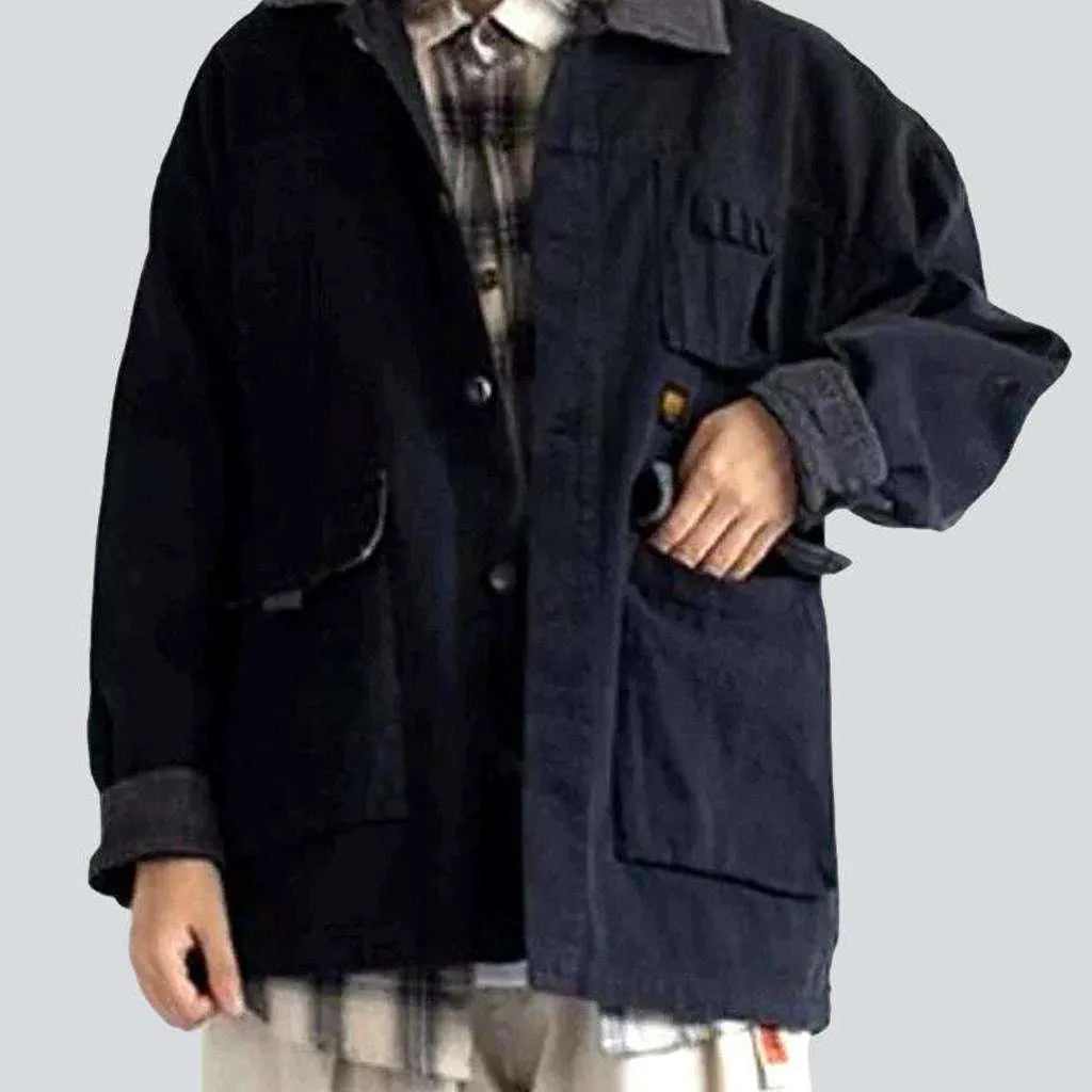 Oversized streetwear denim jacket
 for women