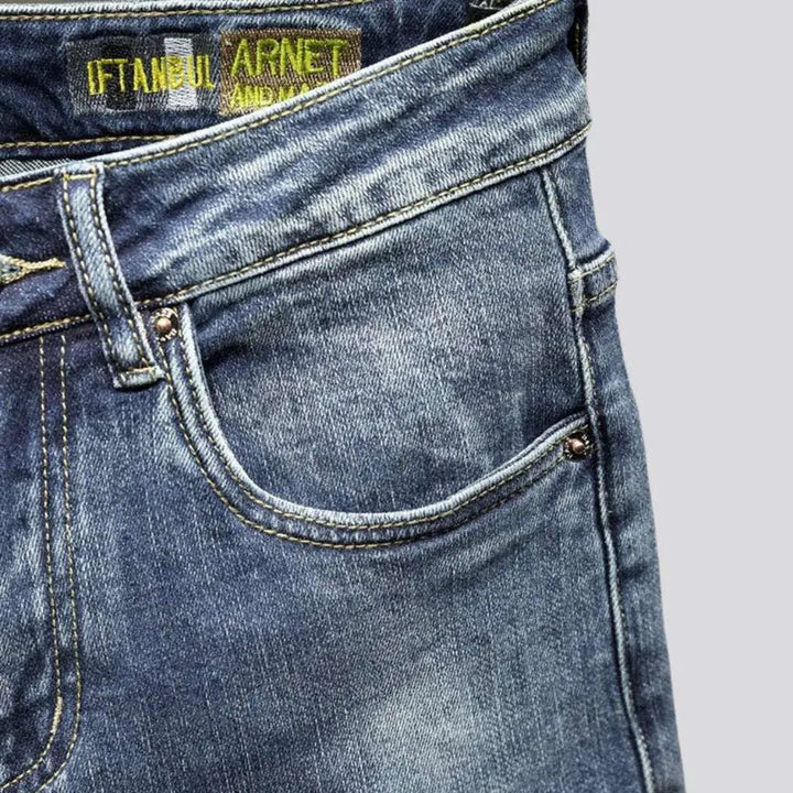 Slim men's vintage jeans