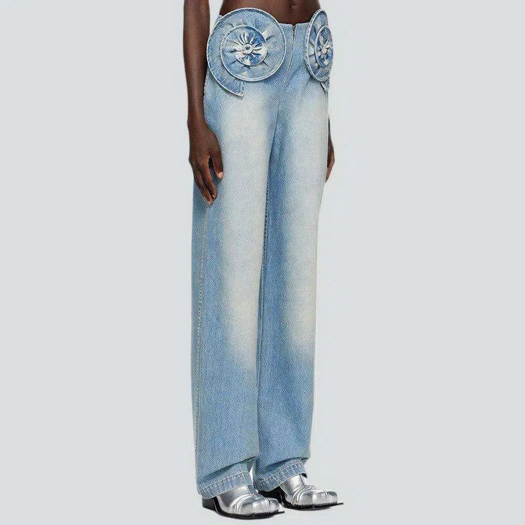 Vintage embellished jeans
 for ladies