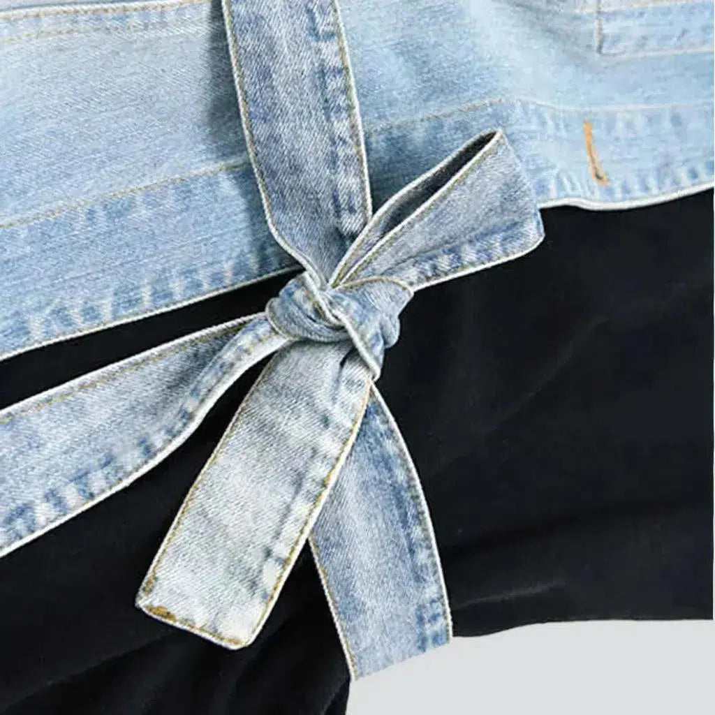 Ripped women's jeans coat