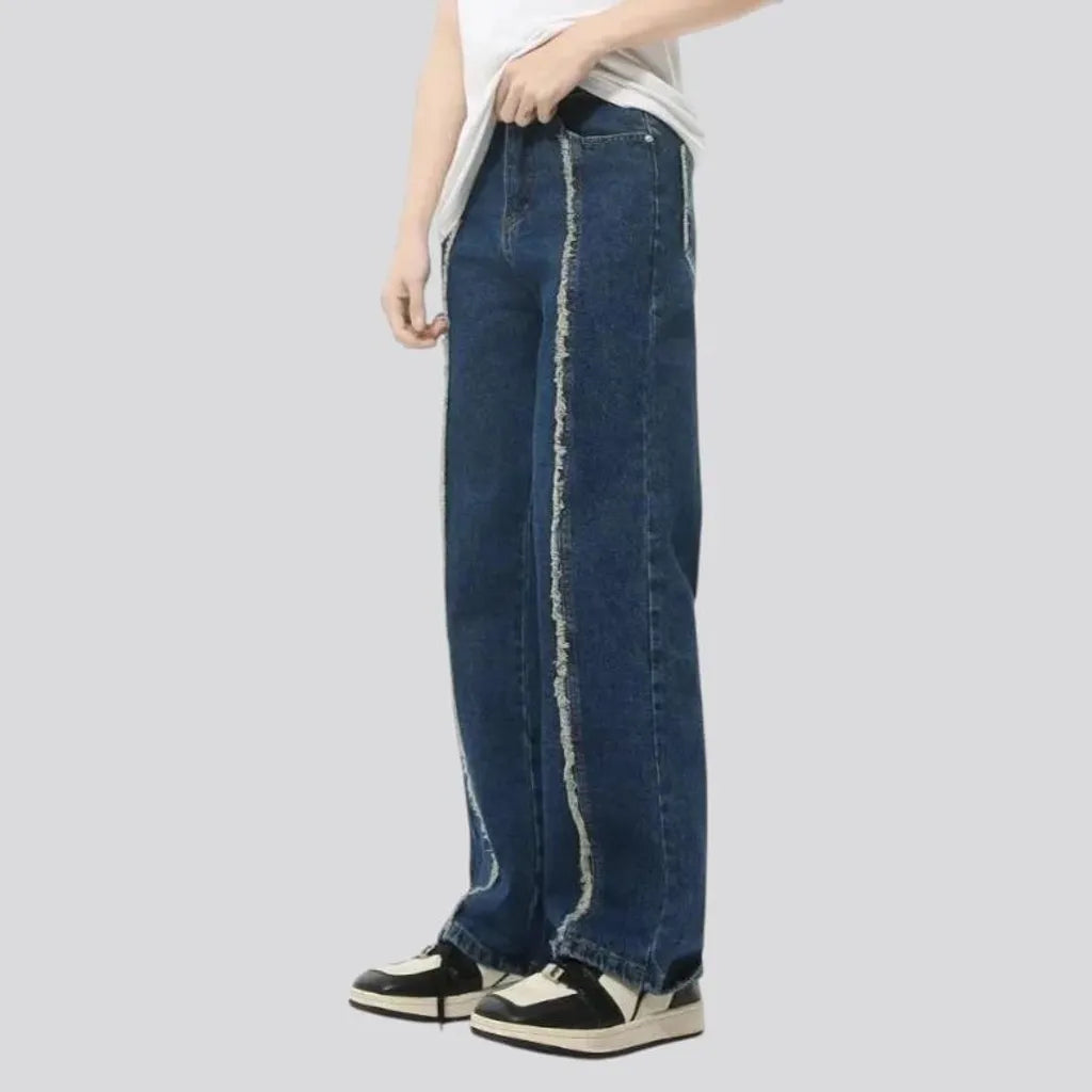 Vintage look medium rise men's jeans