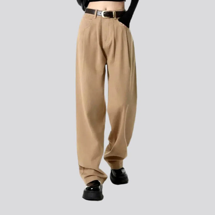 Y2k color women's denim pants