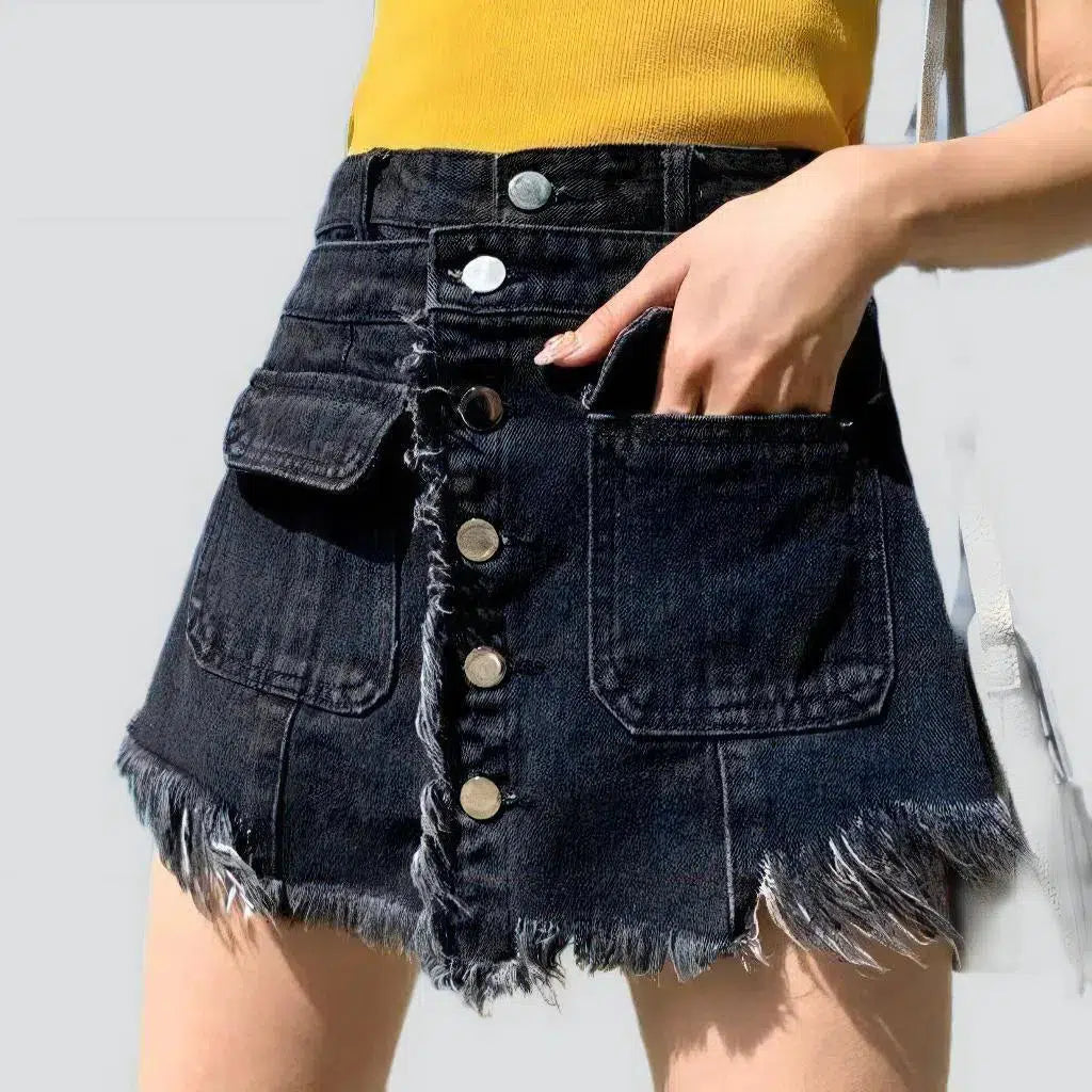 Mini jean skort
 for ladies