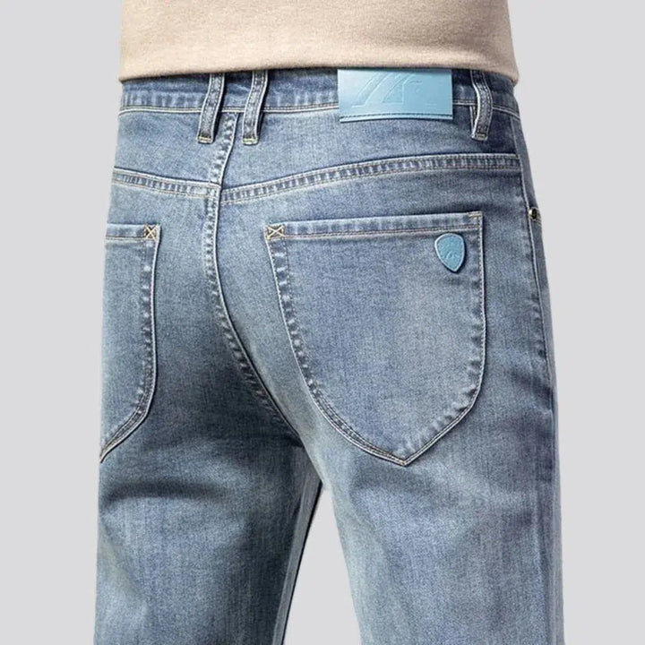 tapered, vintage, sanded, stonewashed, high-waist, 5-pocket, zipper-button, men's jeans | Jeans4you.shop