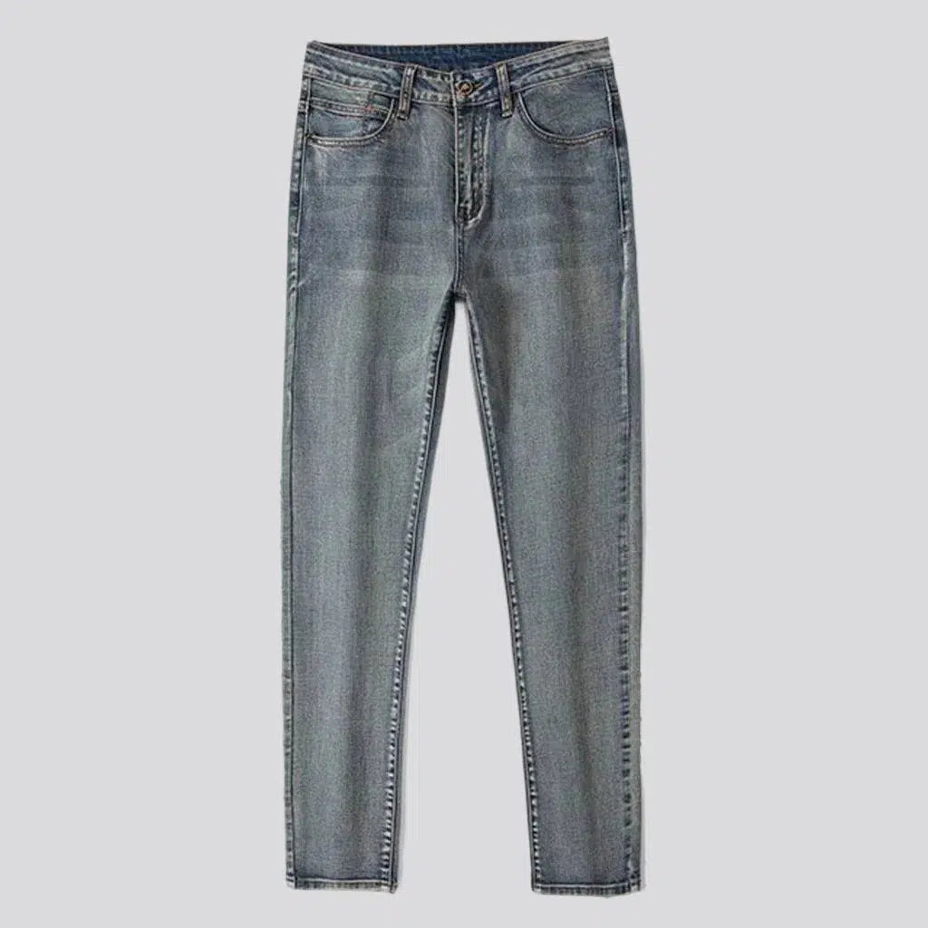 Stonewashed men's vintage jeans