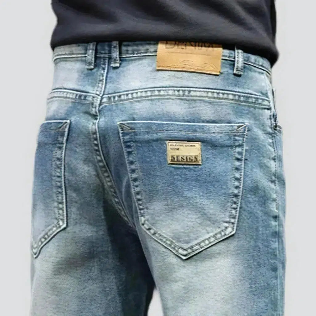 Slim men's sanded jeans