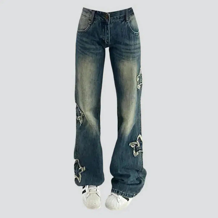 Whiskered jeans
 for ladies