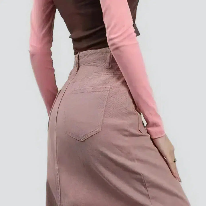 Color y2k women's denim skirt