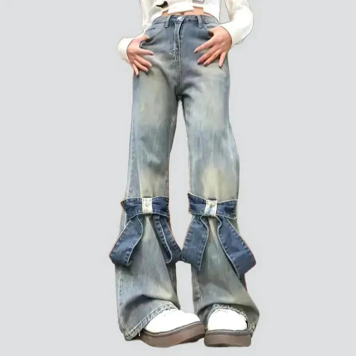 Vintage women's floor-length jeans