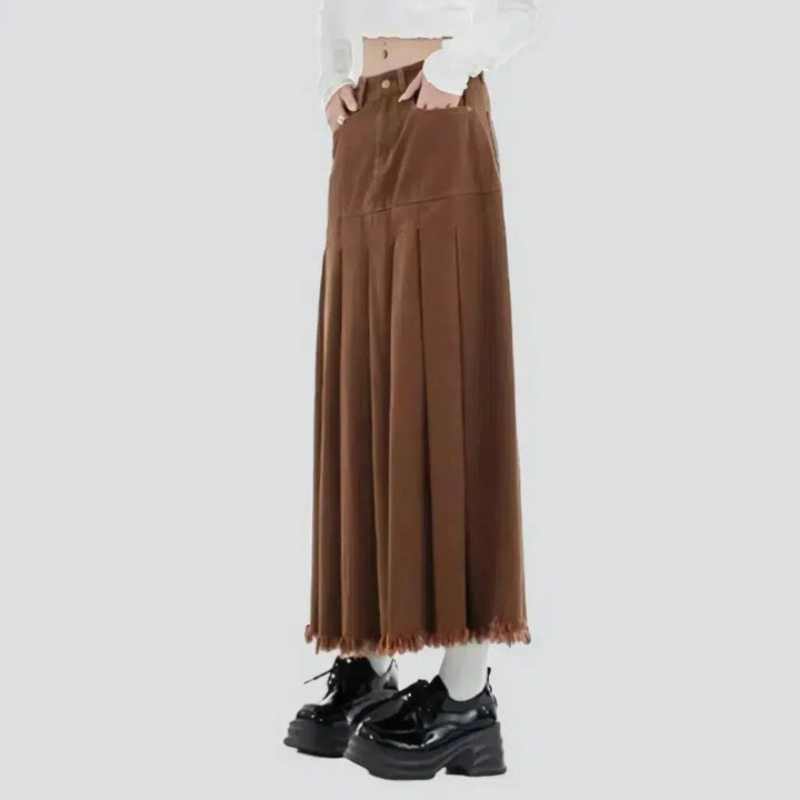Street color women's jean skirt