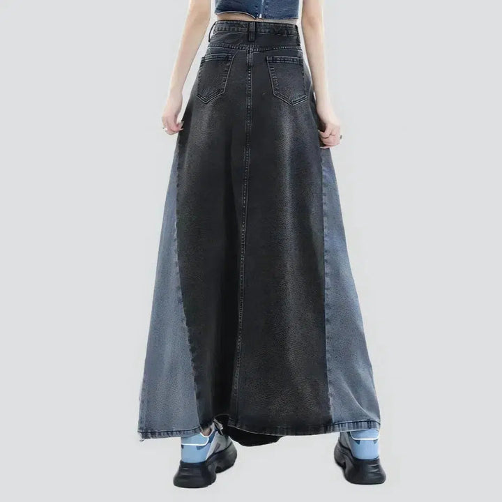Y2k floor-length women's jean skirt