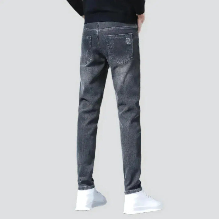 Fleece casual jeans
 for men