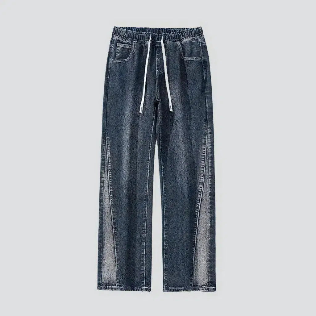 Elevated waistline baggy jeans
