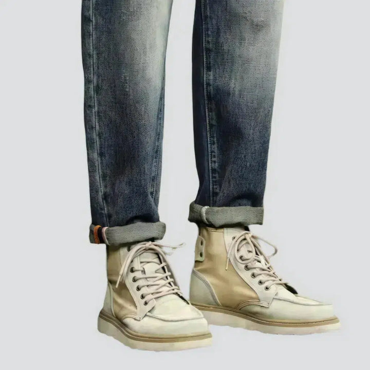 Stretchy men's loose jeans