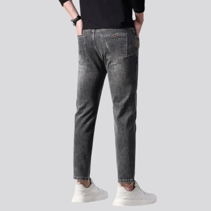 Slim fit mid waist men's jeans