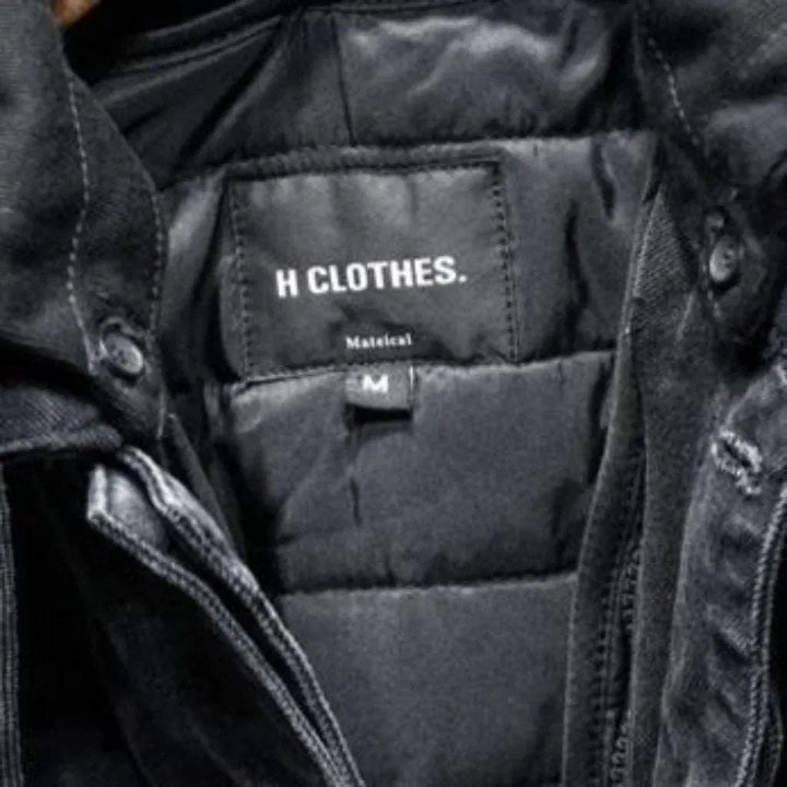 Hooded street jean jacket
 for men