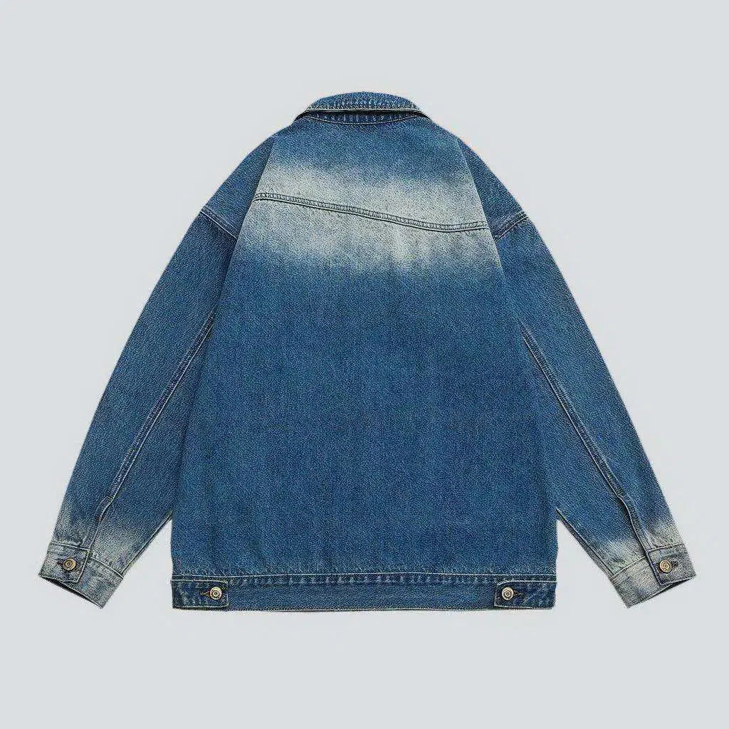 90s sanded men's denim jacket