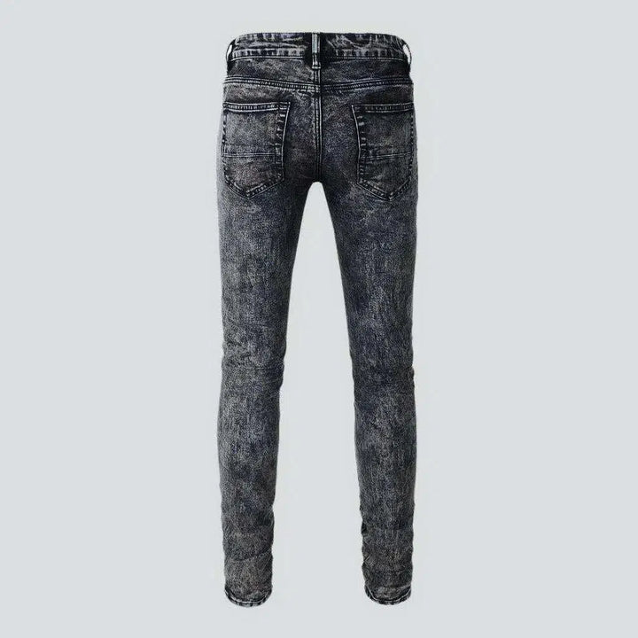 Grey skinny jeans
 for men