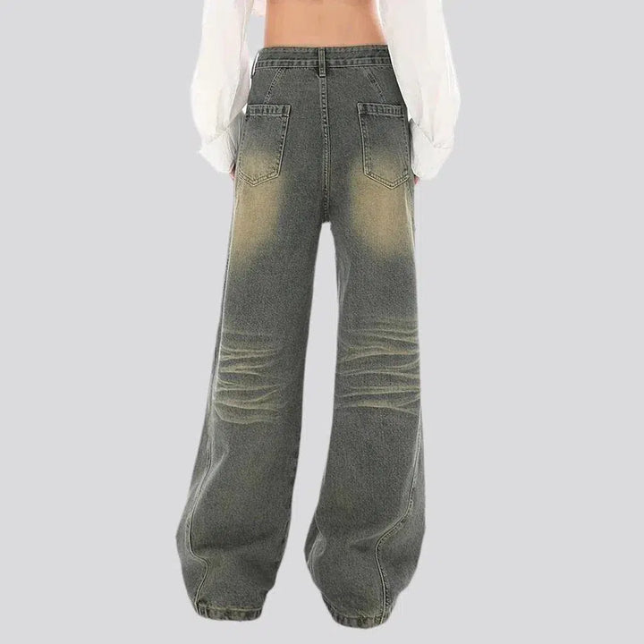 Y2k sanded jeans
 for ladies