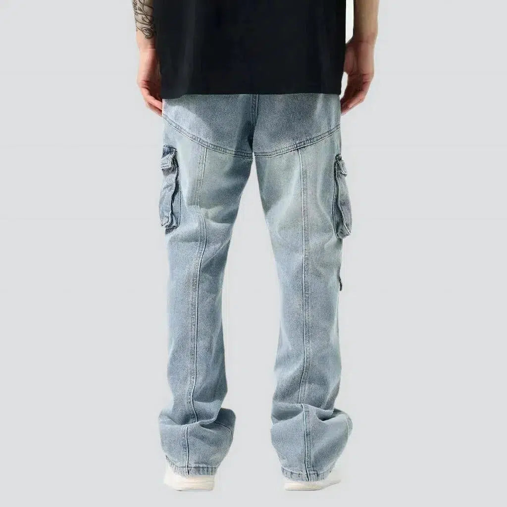 Patchwork stitching jeans
 for men