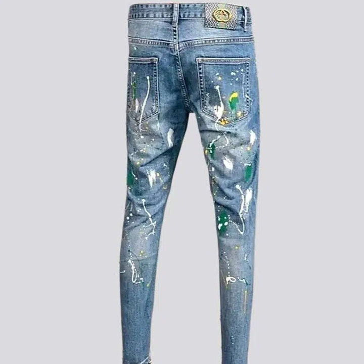 Distressed men's y2k jeans