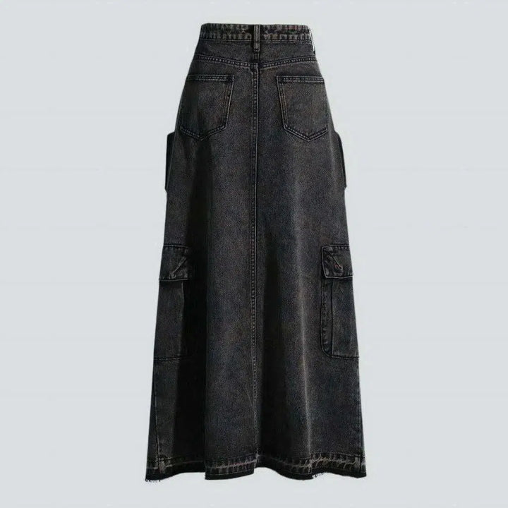 Fashion long women's jean skirt