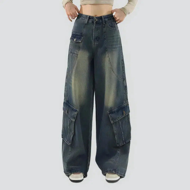 Vintage women's sanded jeans