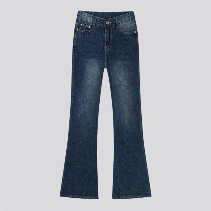 Whiskered vintage jeans
 for women