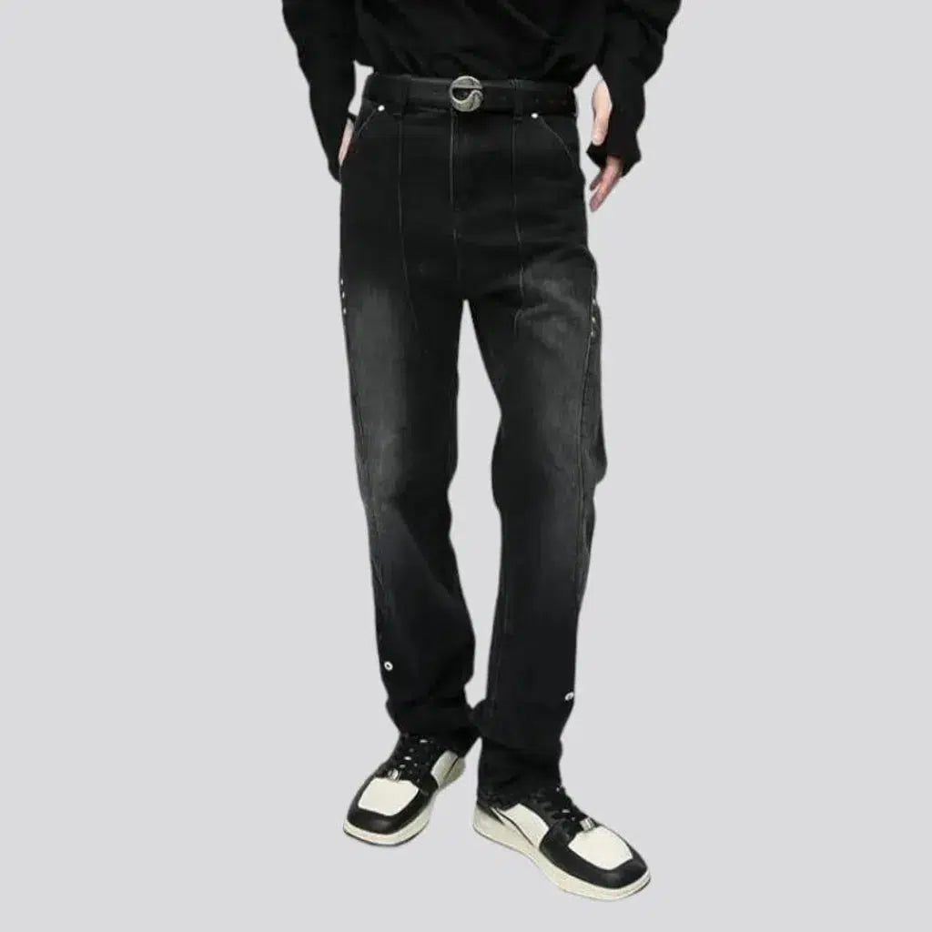 Embellished floor-length jeans
 for men