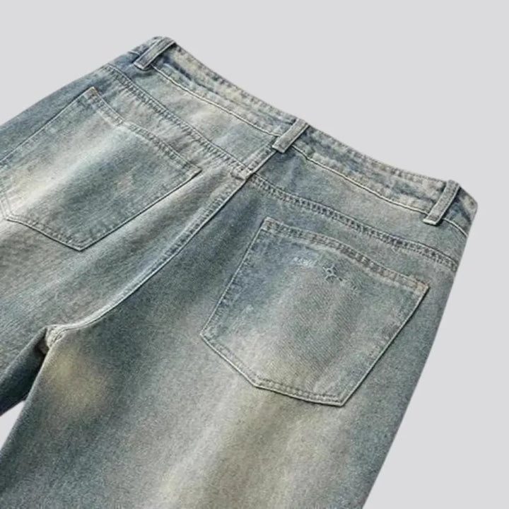 Wide fit vintage soft jeans for men