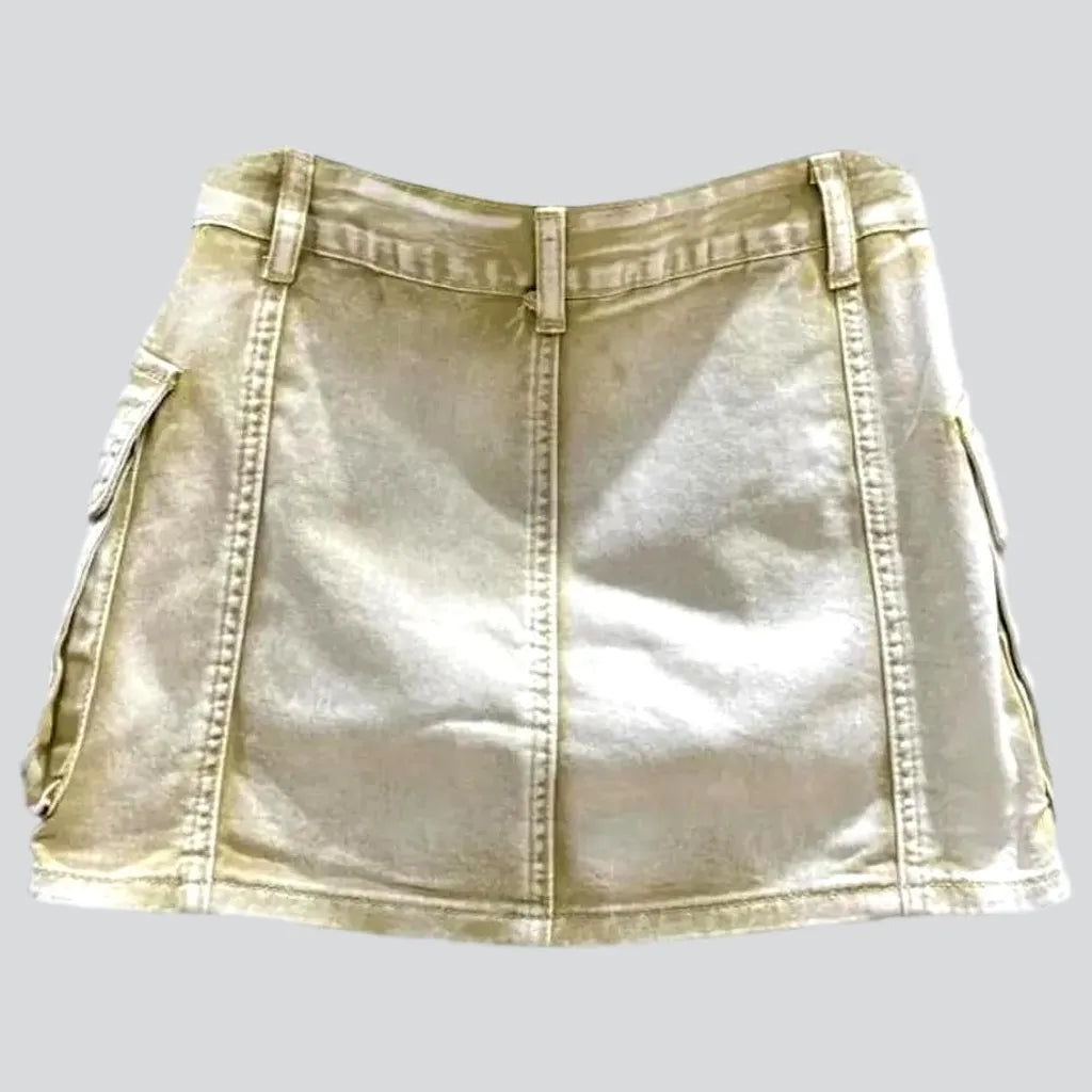 Mini jean skirt
 for ladies