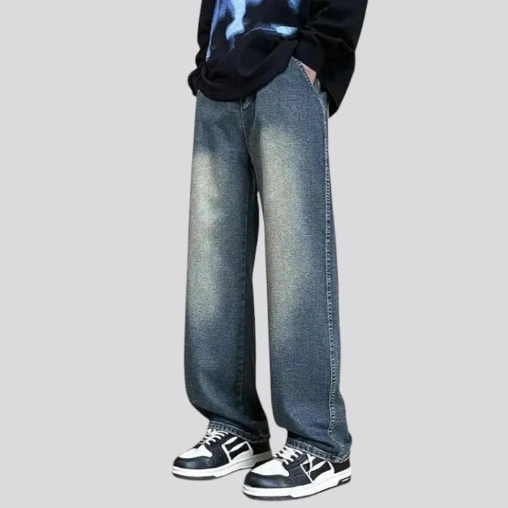 90s mid rise baggy street style jeans for men