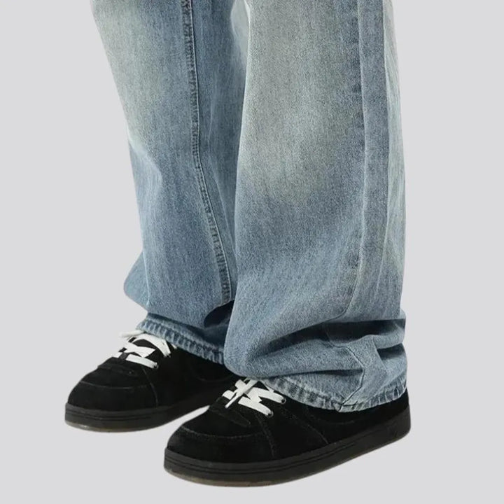 Baggy mid-rise men's jeans