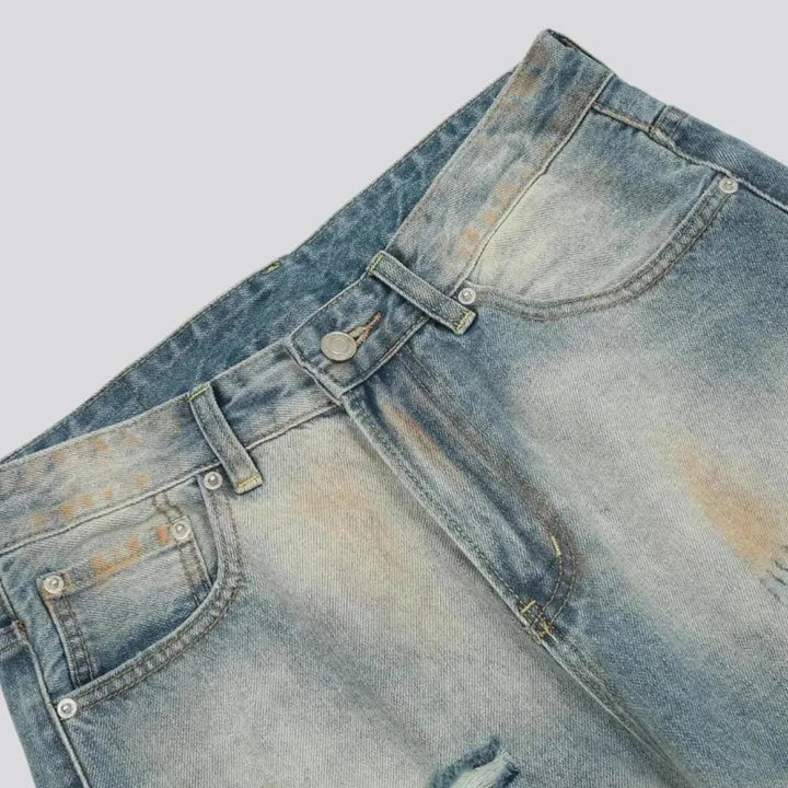 Boho style and baggy men's jeans