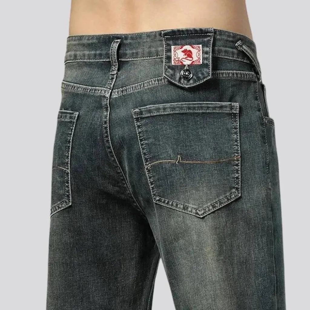 High rise stylish men's jeans