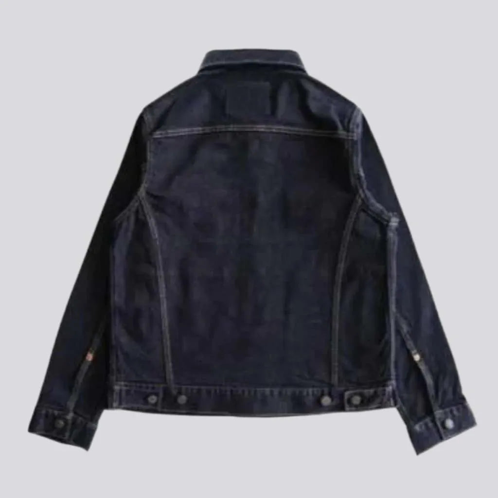 Dark wash selvedge denim jacket