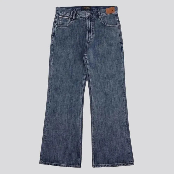 Fashionable loose selvedge men's jeans