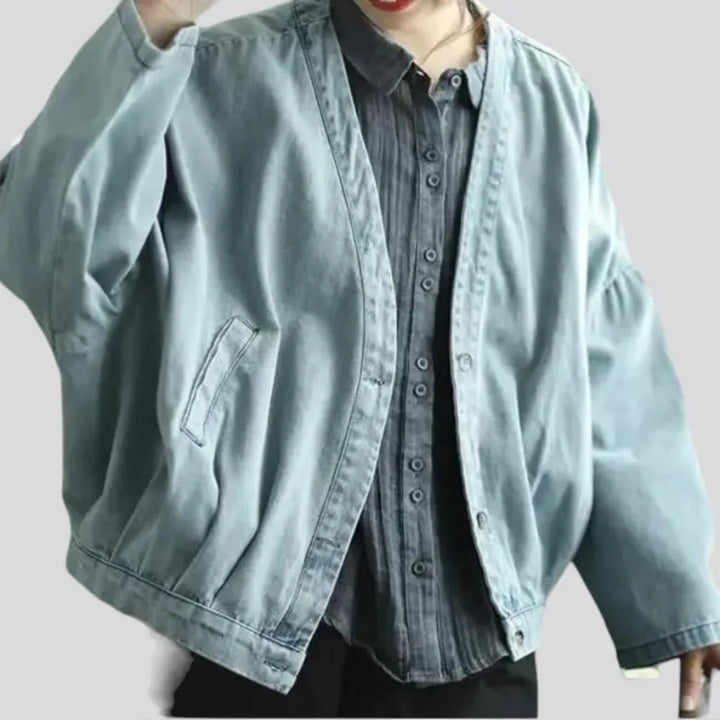 Fashion oversized jeans jacket
 for women