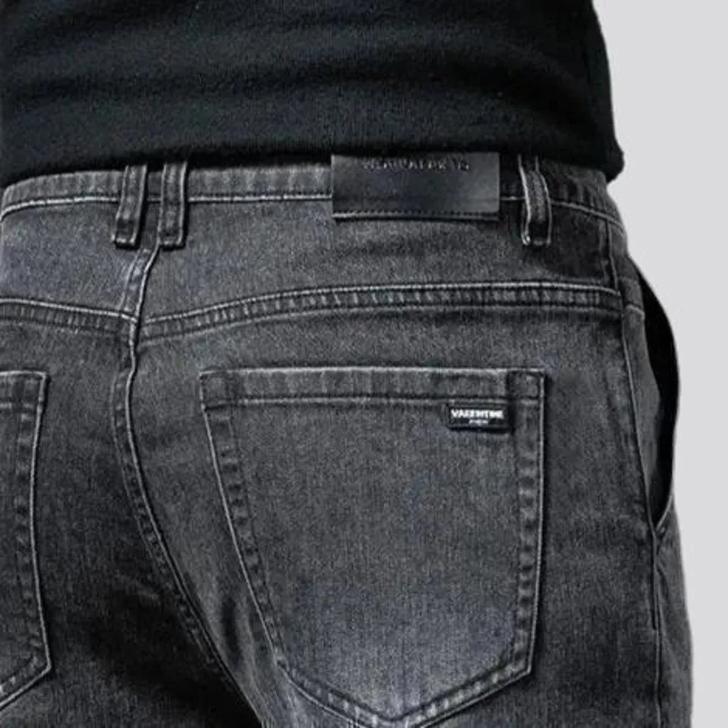 Casual high waist tapered leg jeans for men