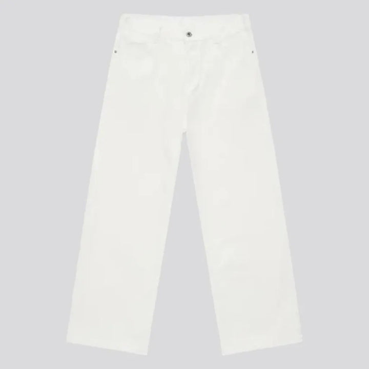 Sanded monochrome fashion fit men's jeans